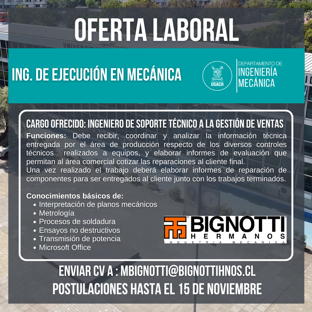 Oferta Laboral Bignotti Hermanos S.A.