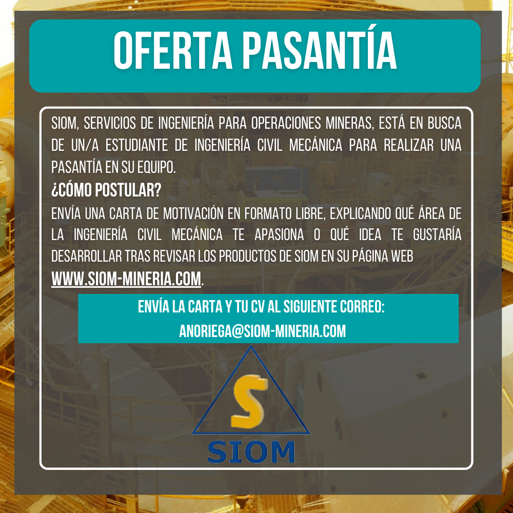 oferta pasantía SIOM MINERIA